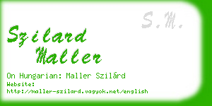 szilard maller business card